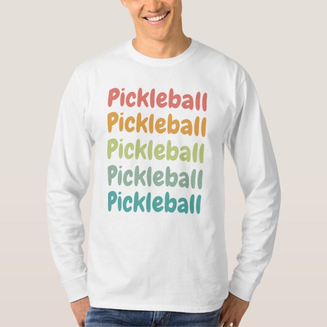 Pickleball Retro Pickleball Player  T-Shirt (Front)