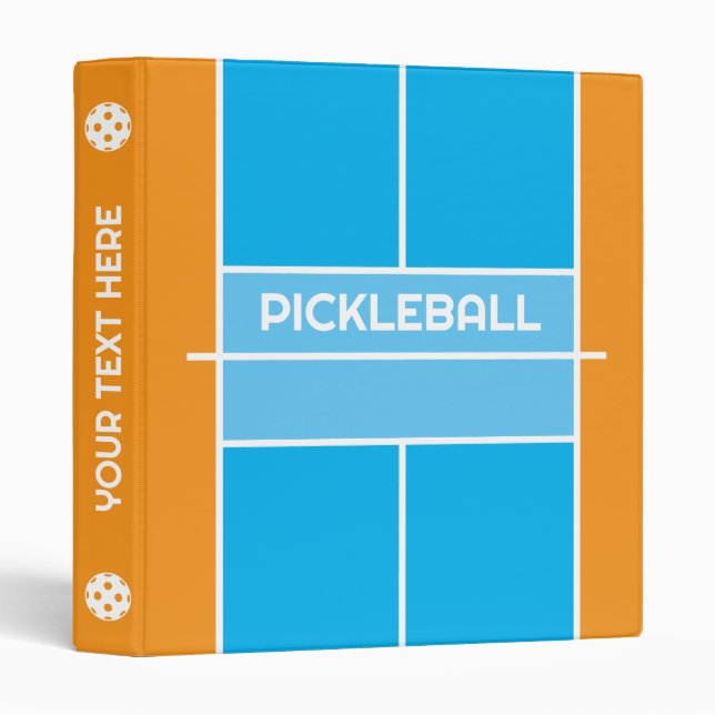 Pickleball ring binder for player and coach (Front/Spine)