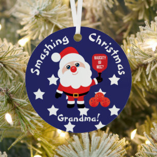 Pickleball🎅 Santa  Metal Ornament