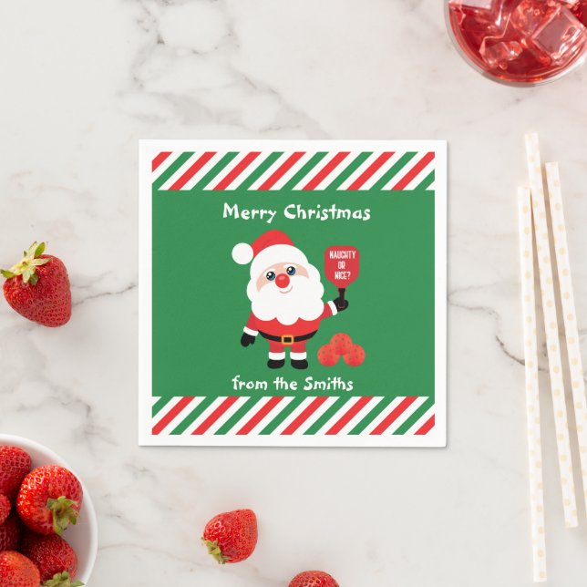 Pickleball🎅 Santa Napkin (Insitu)