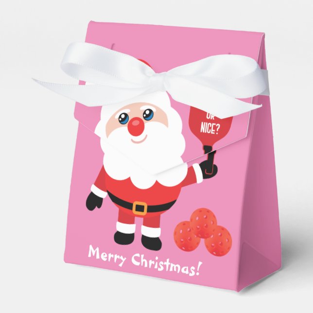 Pickleball🎅 Santa  tent Favour Box (Front Side)