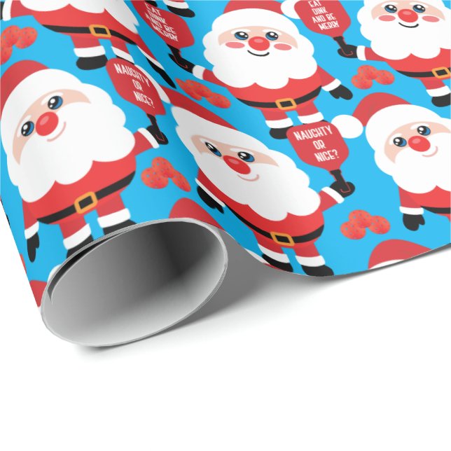 Pickleball Santa  Wrapping Paper (Roll Corner)