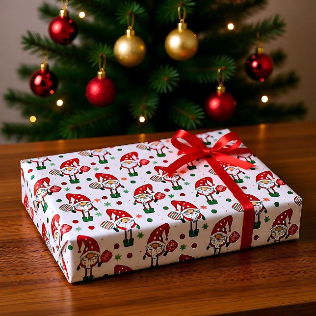 Pickleball Santa Wrapping Paper (Pickleball Santa Wrapping Paper)