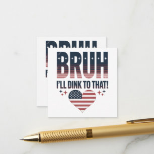Pickleball Saying Bruh Pickleball Player Enclosure Card