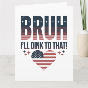 Pickleball Saying Bruh Pickleball Player Thank You Card