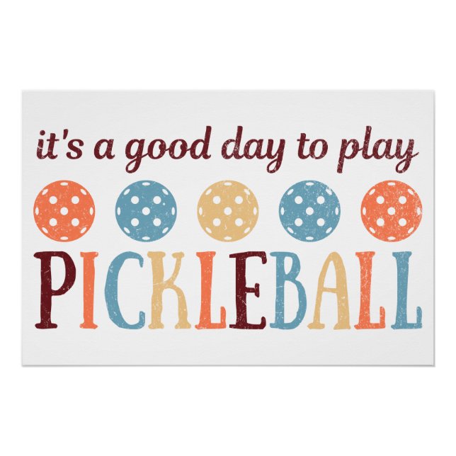 Pickleball Saying Funny Quote Poster (Front)