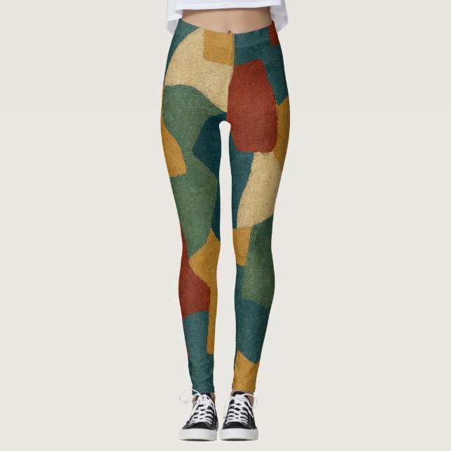 Pickleball Serge Poliakoff Style Pattern Leggings (Front)