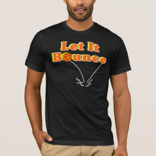 Pickleball Serve Let It Bounce Yellow Orange Retro T-Shirt