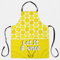 Pickleball Serve Let It Bounce Yellow Personalized