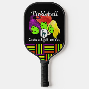 Pickleball Sister Witches Halloween Pickleball Paddle