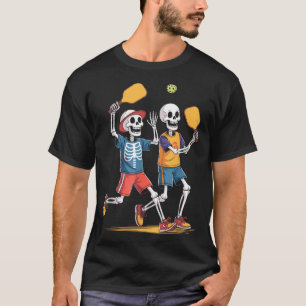 Pickleball skeleton squad halloween T-Shirt