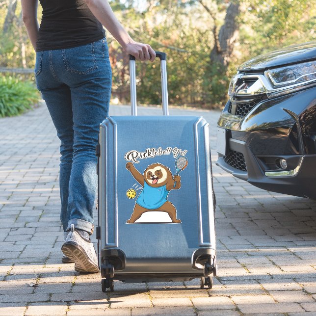 Pickleball Sloth T- Pickleball Y'all (Suitcase Insitu)