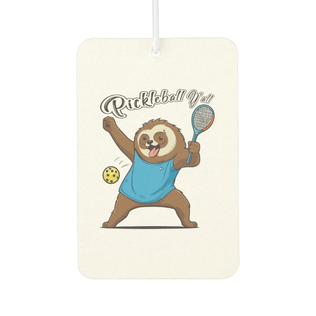 Pickleball Sloth T- Pickleball Y'all Air Freshener (Front)