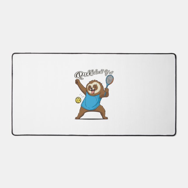 Pickleball Sloth T- Pickleball Y'all Desk Mat (Front)