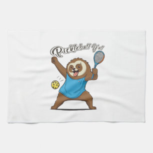 Pickleball Sloth T- Pickleball Y'all Kitchen Towel