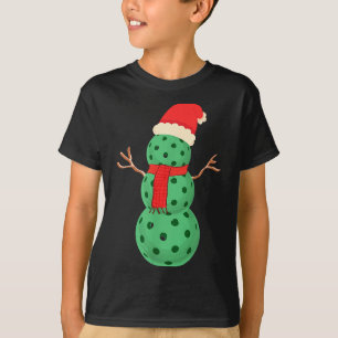 Pickleball snowman - funny pickleball christmas, T-Shirt