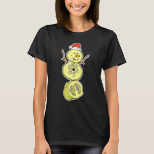 Pickleball Snowman Sports Athlete Paddle Racquet B T-Shirt