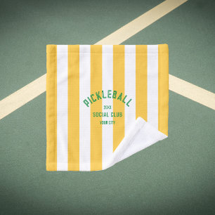 Pickleball Social Club Yellow Cabana Stripe Wash Cloth