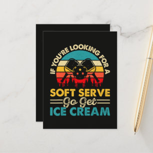 Pickleball Soft Serve Funny Sports Pun Announcement Postcard