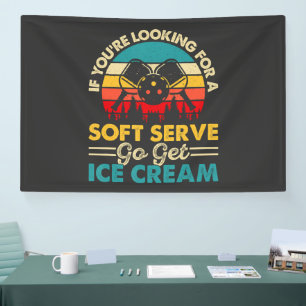 Pickleball Soft Serve Funny Sports Pun Banner