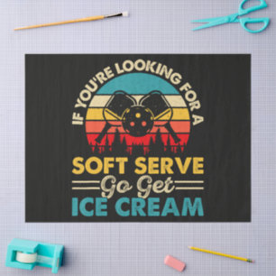 Pickleball Soft Serve Funny Sports Pun Tissue Paper
