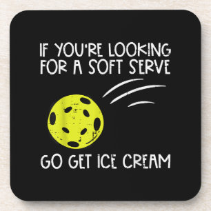 Pickleball Soft Serve Get Ice Cream Pickle Ball Me Coaster