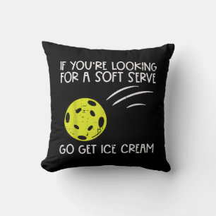 Pickleball Soft Serve Get Ice Cream Pickle Ball Me Throw Pillow