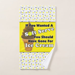 Pickleball Soft Serve, Go for Ice Cream Instead Hand Towel