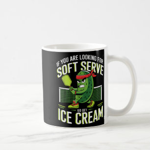 Pickleball soft serve ice cream for men women old coffee mug