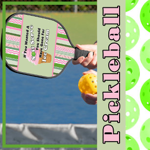 Pickleball Soft Serve? Strawberry Ice Cream Pickleball Paddle