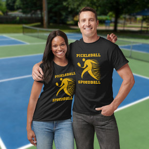 Pickleball Speedball player with speed T-Shirt