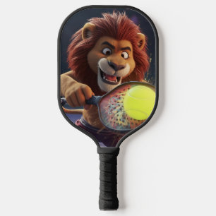 Pickleball Spirit Animal – Lion Smash Art Pickleball Paddle