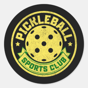 Pickleball Sports Club Pickleball Saying Classic Round Sticker