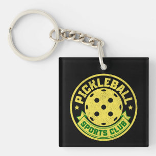 Pickleball Sports Club Pickleball Saying Keychain