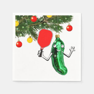 Pickleball Sports Holiday Party Napkin