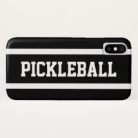 PICKLEBALL Sporty Athletic Black White Stripes 