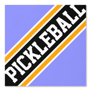 PICKLEBALL Sporty Purple Black Orange Stripes Wallpaper