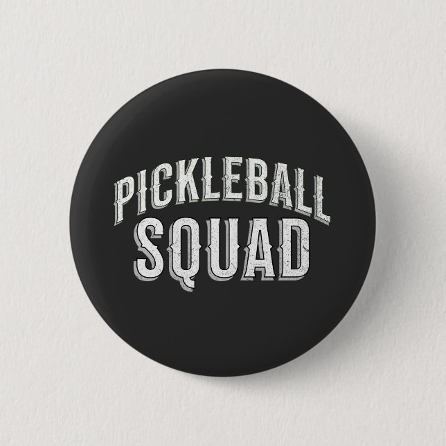 Pickleball Squad Team Tournament 2 Inch Round Button (Front)