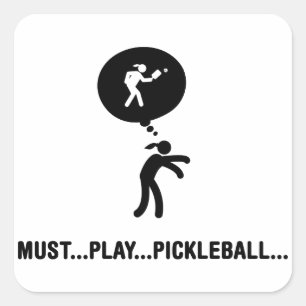 Pickleball Square Sticker