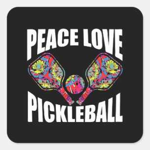 Pickleball Square Sticker