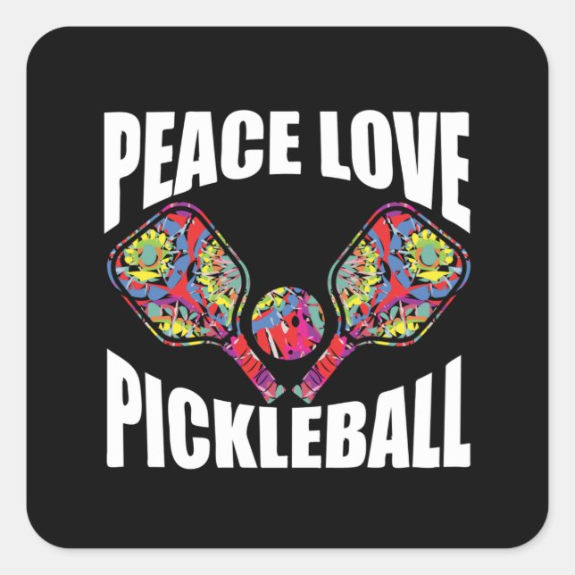 Pickleball Square Sticker (Front)