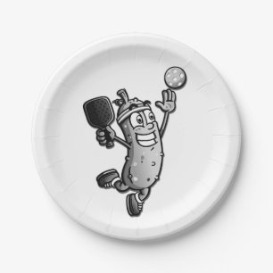 Pickleball Star Paper Plate