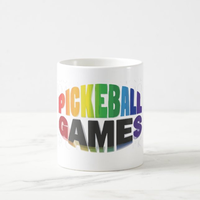 Pickleball  Sticker Coffee Mug (Center)