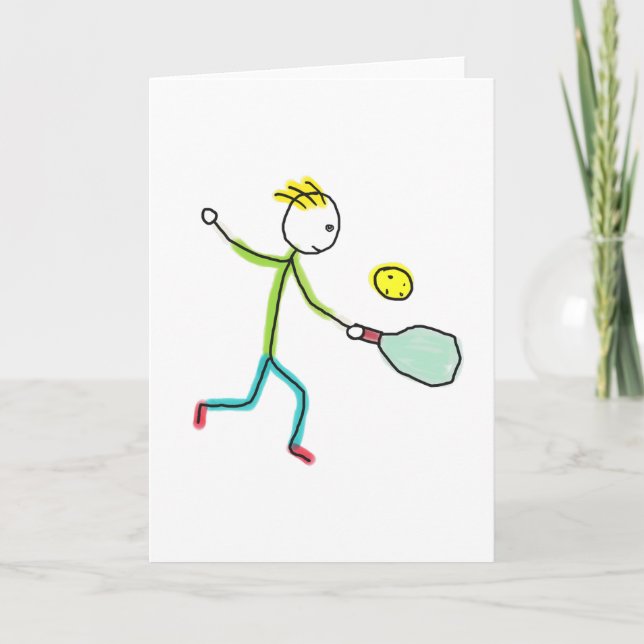 Pickleball Stickman Card (Front)