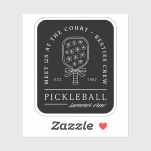 Pickleball summer besties girls crew funny black