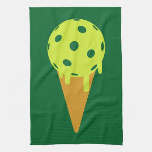 Pickleball Summer Ice Cream Cone Sports Towel