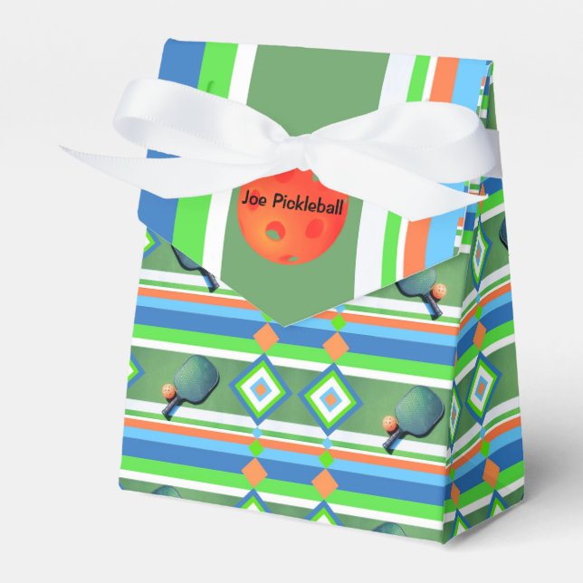 Pickleball Summer, Pickleball Party Personalized Favor Box (Front Side)