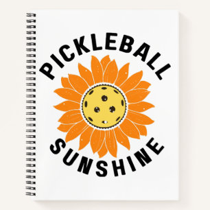 Pickleball sunshine notebook