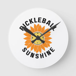 Pickleball sunshine round clock