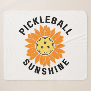 Pickleball sunshine sherpa blanket